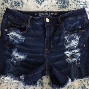 American Eagle hi rise shortie short AEO X